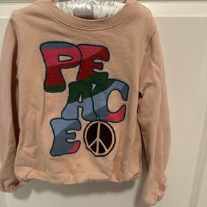 Peek Pink Pullover with Multicolor Embroidered Patch